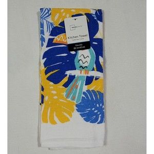 Mainstays Set of 2 Decorative Kitchen Towels Toalla Para Cocina Parrot Palm Leaf